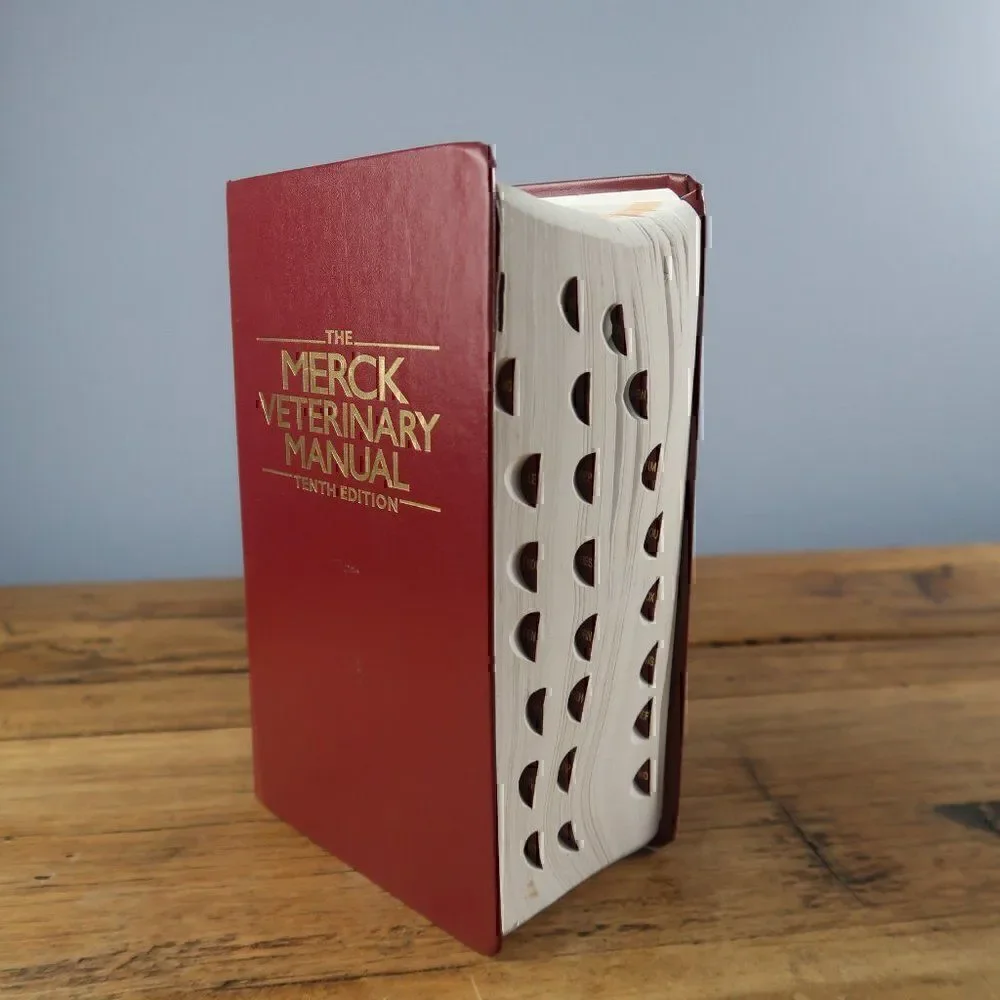 THE MERCK VETERINARY MANUAL TENTH EDITION HARDBACK REFERENCE MANUAL BOOK